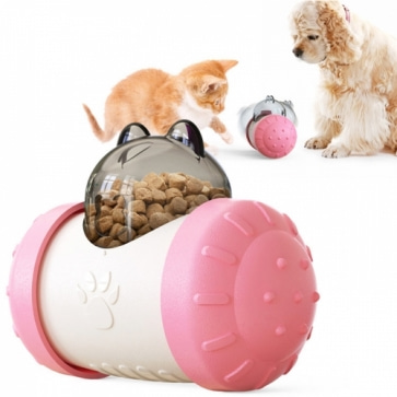 티티펫 데굴데굴 오뚜기 노즈워크 스낵볼 핑크 강아지 고양이 사료장난감