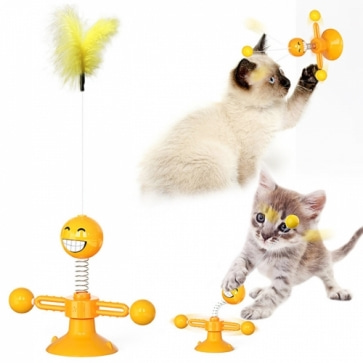 티티펫 고양이 스마일 토네이도 흡착식 장난감 오렌지 고양이 장난감