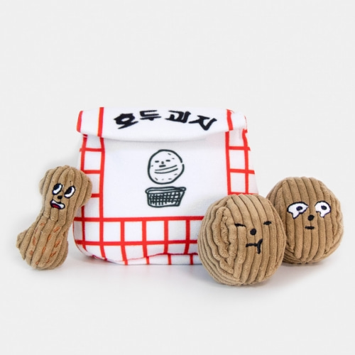 바잇미 두부 할멍이 호두과자 노즈워크 삑삑이 바스락 강아지 장난감