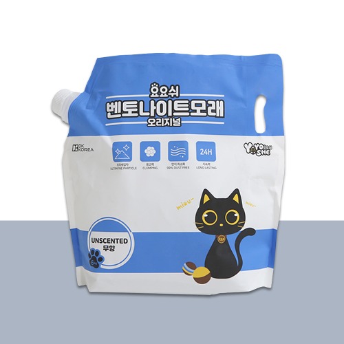 요요쉬 벤토나이트 모래 오리지널 무향 6kg X 3팩 고양이 화장실 먼지발생 최소화
