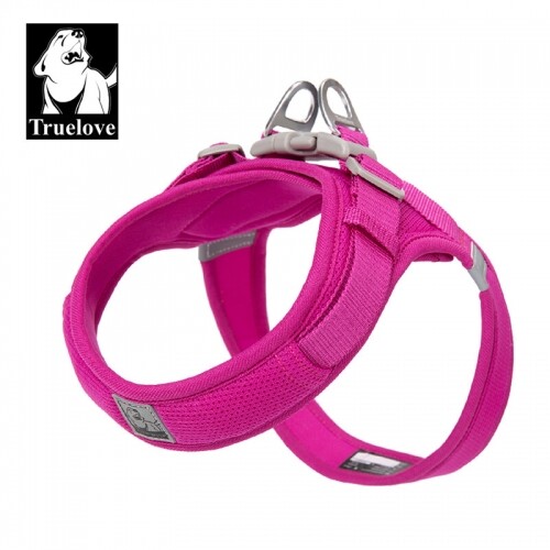 트루러브 하네스 가슴줄 TLH3013 핑크 강아지 산책 훈련 용품 사이즈 큼